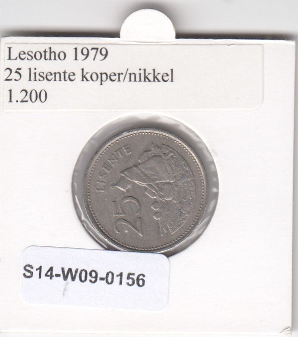 S14-W09-0156 Lesotho 25 lisente 1979  VF km20