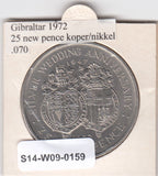 S14-W09-0159 Gibraltar 25 new pence 1972  UNC km6