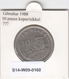 S14-W09-0160 Gibraltar 10 pence 1988 AA VF km23.1