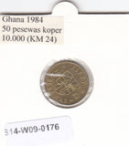 S14-W09-0176 Ghana 50 pesewas 1984  Xf km24