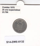 S14-ZWE-0132 Zweden 25 Ore 1970 ZF KM-836
