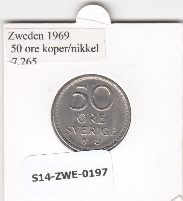 S14-ZWE-0197 Sweden 50 Ore 1969  VF KM-837