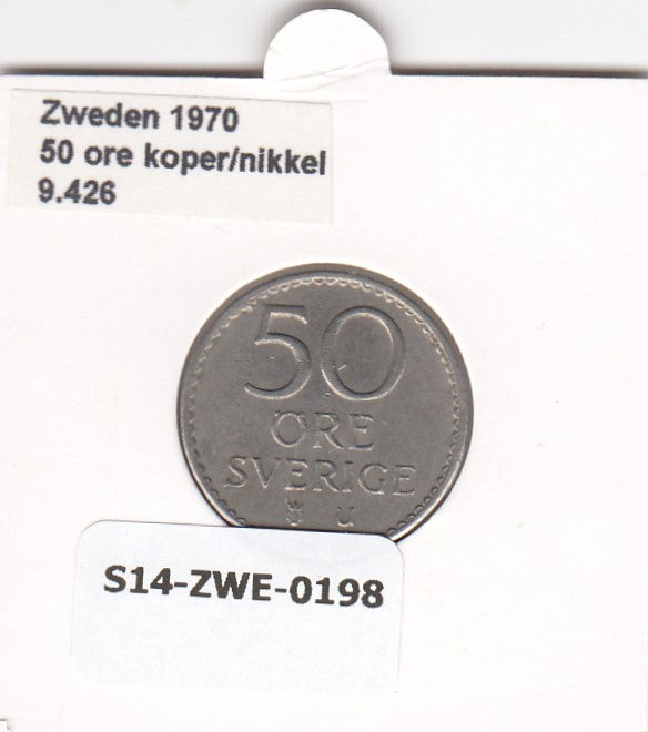 S14-ZWE-0198 Sweden 50 Ore 1970  VF KM-837