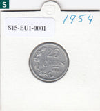 S15-EU1-0001-M01 Luxemburg 25 centimes 1954   CQ KM45a