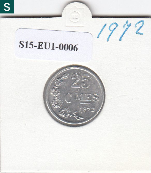 S15-EU1-0006-M01 Luxemburg 25 centimes 1972   CQ KM45a