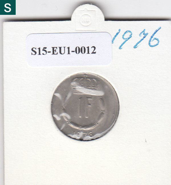 S15-EU1-0012-M01 Luxemburg 1 franc 1976  CQ KM55