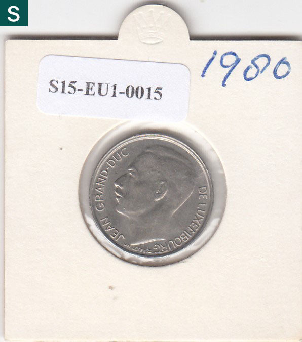 S15-EU1-0015-M01 Luxemburg 1 franc 1980  CQ KM55