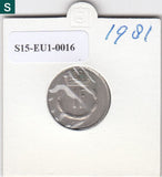 S15-EU1-0016-M01 Luxemburg 1 franc 1981  CQ KM55