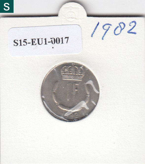 S15-EU1-0017-M01 Luxemburg 1 franc 1982  CQ KM55