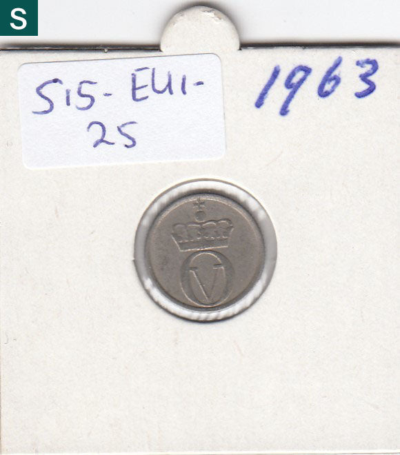 S15-EU1-0025-M01 Norway 10 Ore 1963   CQ  KM-411