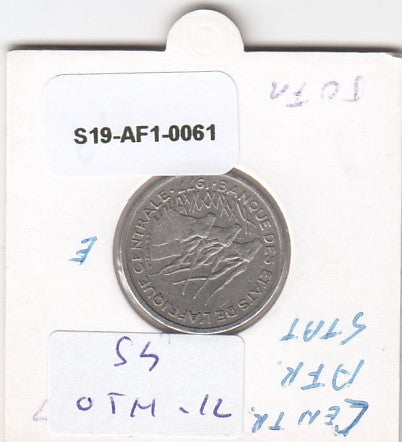 S19-AF1-0061 Central African States 50 Francs 1977 E-CAMEROON KM11 VF