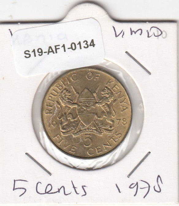 S19-AF1-0134 Kenya 5 Cents 1978  KM10 UNC