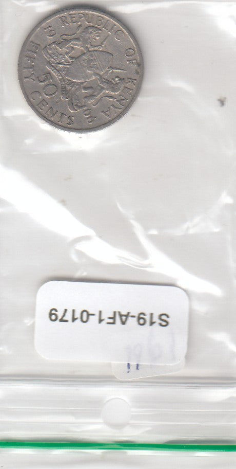 S19-AF1-0179 Kenya 50 Cents 1966  KM4 VF