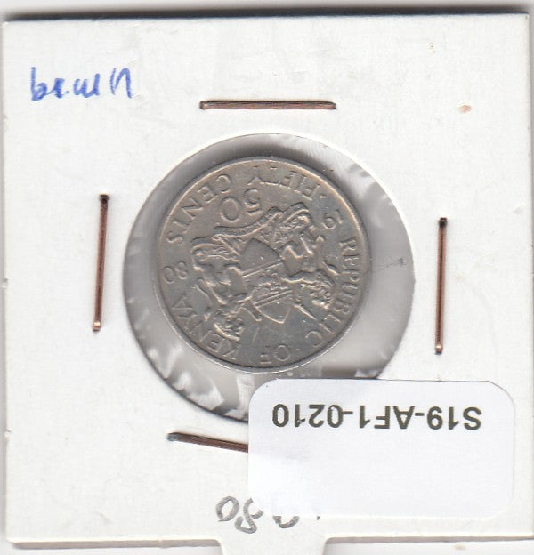 S19-AF1-0210 Kenia 50 Cents 1980 KM19 ZG