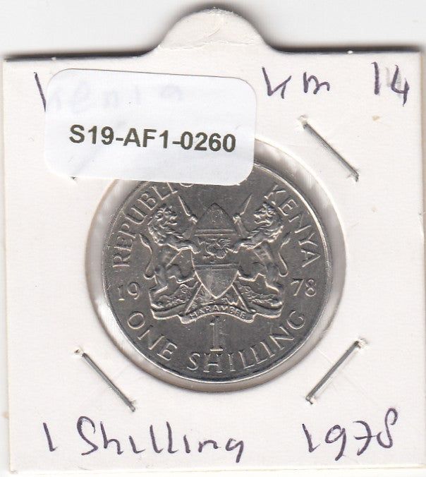 S19-AF1-0260 Kenya 1 Shilling 1978  KM14 UNC