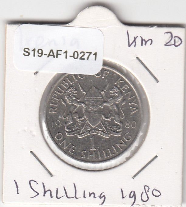 S19-AF1-0271 Kenya 1 Shilling 1980  KM20 AU