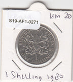 S19-AF1-0271 Kenya 1 Shilling 1980  KM20 AU