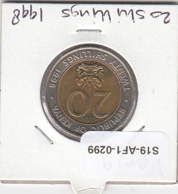 S19-AF1-0299 Kenya 20 Shilling 1998  KM32 AU