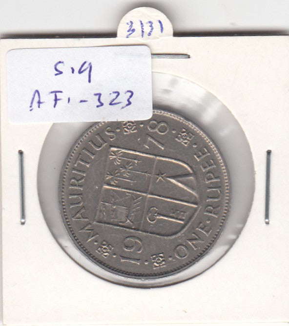 S19-AF1-0323 Mauritius 1 Rupee 1978  KM35 VF