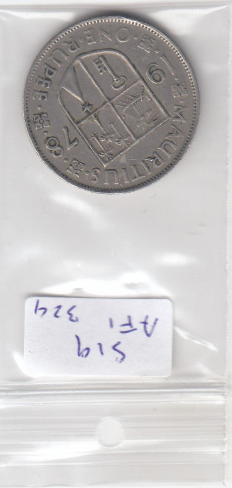 S19-AF1-0324 Mauritius 1 Rupee 1978  KM35 VF