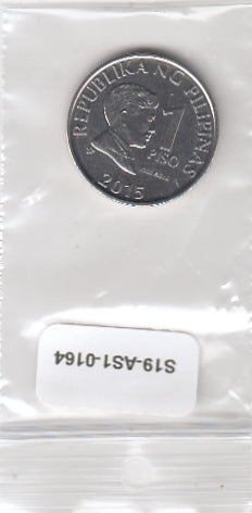 S19-AS1-0164 Philippines 1 piso 2015  KM# 269a UNC