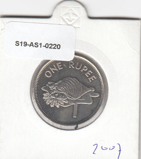 S19-AS1-0220 Sechelles 1 Rupee 2007  KM50a UNC