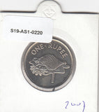 S19-AS1-0220 Sechelles 1 Rupee 2007  KM50a UNC