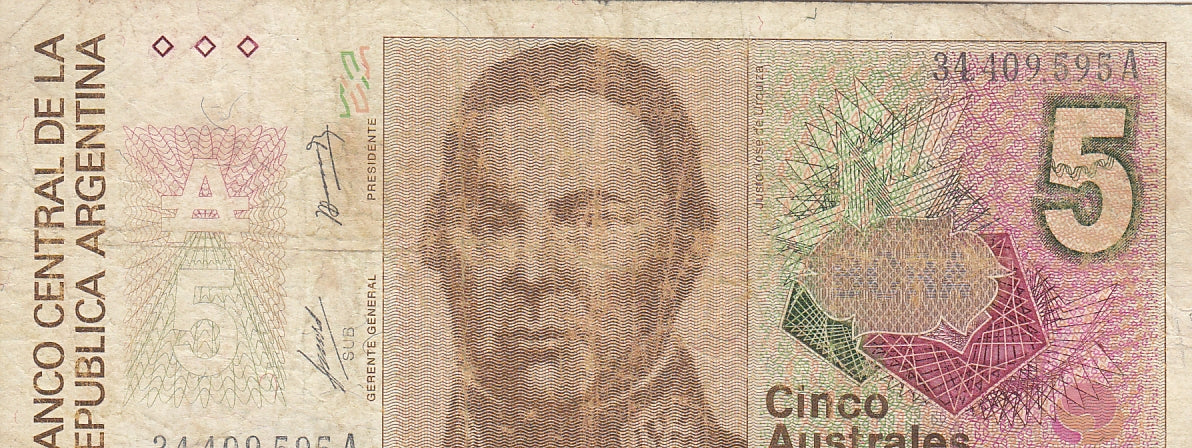 S19-BAN-0055 Argentina 5 Australes    P324 VF
