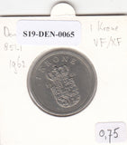 S19-DEN-0065 Denemarken 1 krone 1962  KM# 851 VF