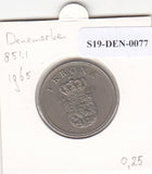S19-DEN-0077 Denemarken 1 krone 1965  KM# 851 VF
