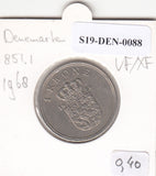 S19-DEN-0088 Denemarken 1 krone 1968  KM# 851 XF