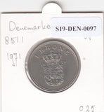 S19-DEN-0097 Denemarken 1 krone 1971  KM# 851 VF