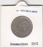 S19-DEN-0099 Denemarken 1 krone 1971  KM# 851 VF