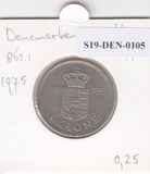S19-DEN-0105 Denemarken 1 krone 1975  KM# 862 XF