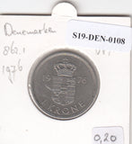 S19-DEN-0108 Denemarken 1 krone 1976  KM# 862 VF
