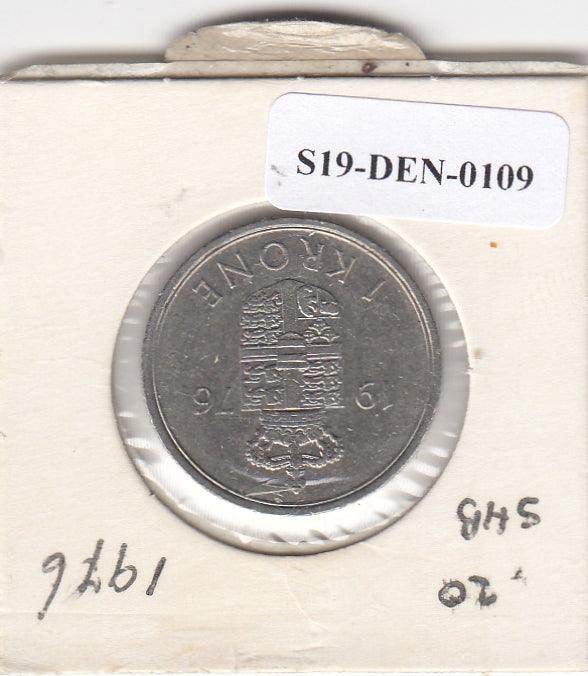 S19-DEN-0109 Denemarken 1 krone 1976  KM# 862 VF