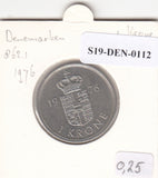 S19-DEN-0112 Denemarken 1 krone 1976  KM# 862 UNC
