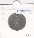 S19-DEN-0116 Denemarken 1 krone 1977  KM# 862 XF