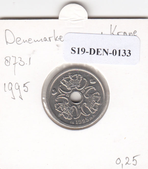 S19-DEN-0133 Denemarken 1 kroon 1995 KM# 873 UNC