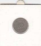 S19-DEN-0144 Denmark 10 ore 1951  KM# 841 VF