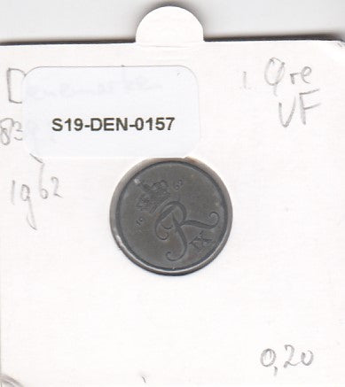 S19-DEN-0157 Denmark 10 ore 1962  KM# 849 VF