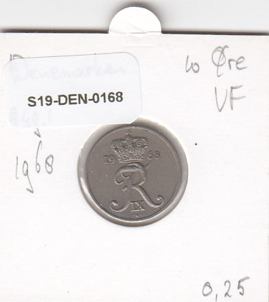 S19-DEN-0168 Denemarken 10 øre 1968 KM# 849 ZG