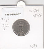 S19-DEN-0177 Denemarken 10 øre 1972 KM# 849 Zeer Fraai