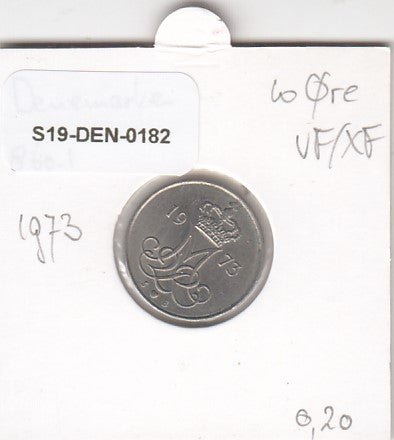 S19-DEN-0182 Denmark 10 ore 1973  KM# 860 VF/XF