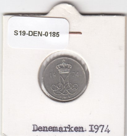 S19-DEN-0185 Denemarken 10 ore 1974 KM# 860 Z.F.