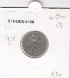 S19-DEN-0188 Denmark 10 ore 1975  KM# 860 VF/XF