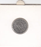 S19-DEN-0191 Denmark 10 ore 1977  KM# 860 XF/UNC