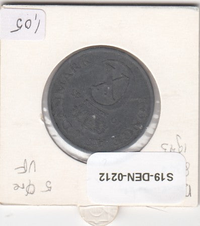 S19-DEN-0212 Denemarken 5 ore 1943  KM# 834a VF
