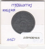 S19-DEN-0217 Denemarken 5 ore 1944  KM# 834a VF