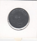S19-DEN-0220 Denemarken 5 ore 1951  KM# 843 FI/VF SLANT 5!!